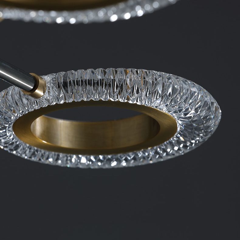 LED Chandelier Modern Style Hanging Lights in Copper for Living Room Dinning Room