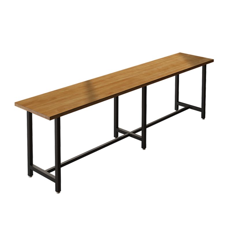 Modern 1/11 Pieces Bar Table Set Rectangle Wood Counter Table with High Stools