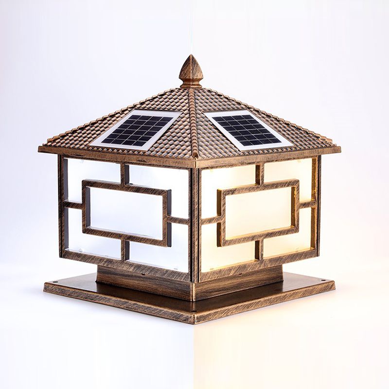 Modern Simple Aluminum Pillar Lamp Square Shape Pillar Light for Outdoor