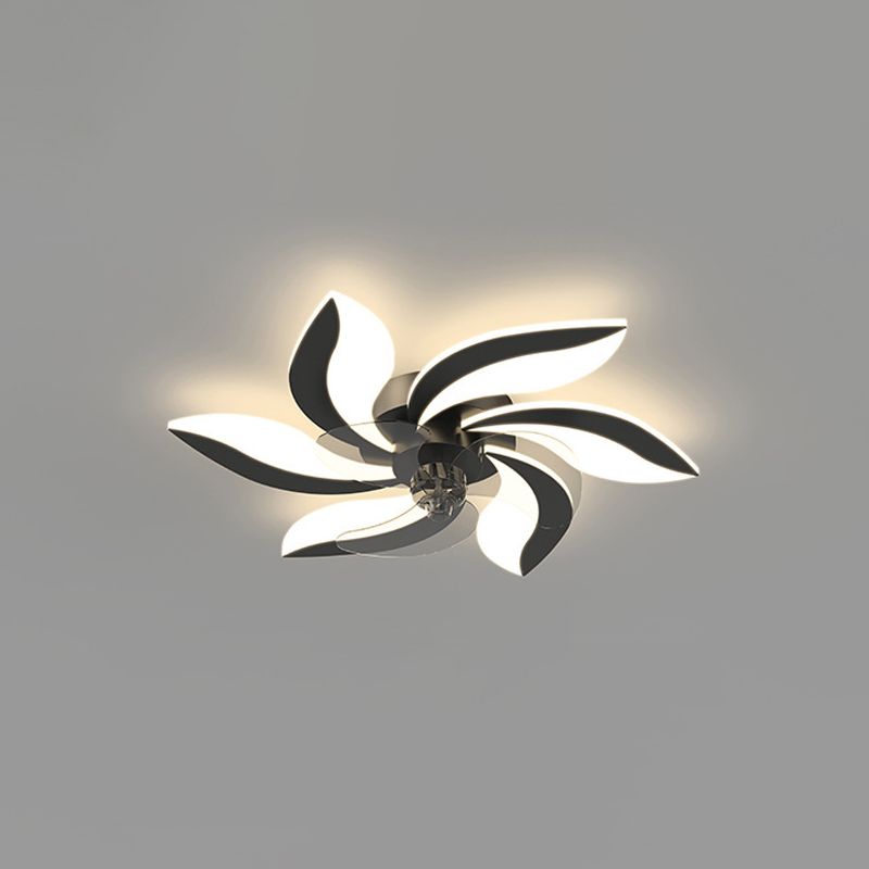 Modern Style Ceiling Fan Lighting Metal 6 Light Ceiling Fan Lamp for Living Room