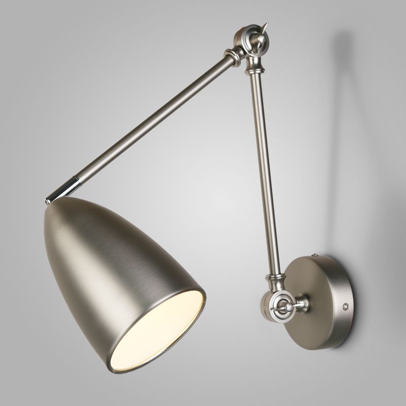 Metal Shade Wall Light Modern Single Light Adjustable Wall Sconce for Bedroom