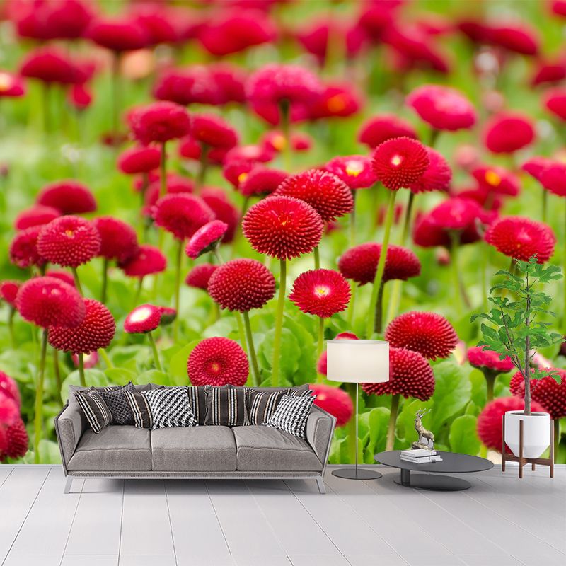 Customized Contemporary Flowers Mural Mildew Resistant for Sitting Room Bedroom