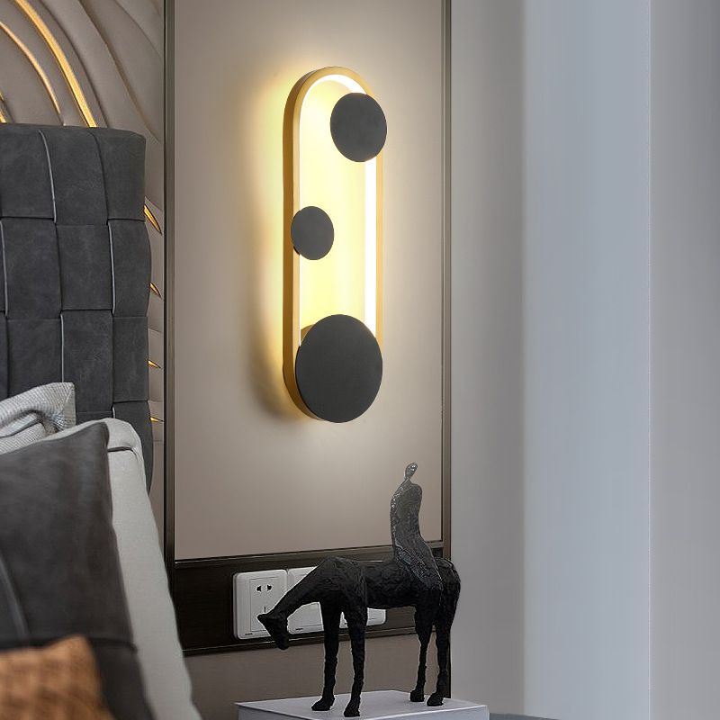 Metal Geometric Shape Wall Light Modern 1 Light Wall Mount Fixtures