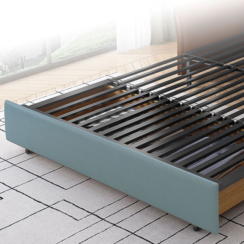 33.46" H Contemporary Faux Leather Square Arm Sofa Bed with Storage