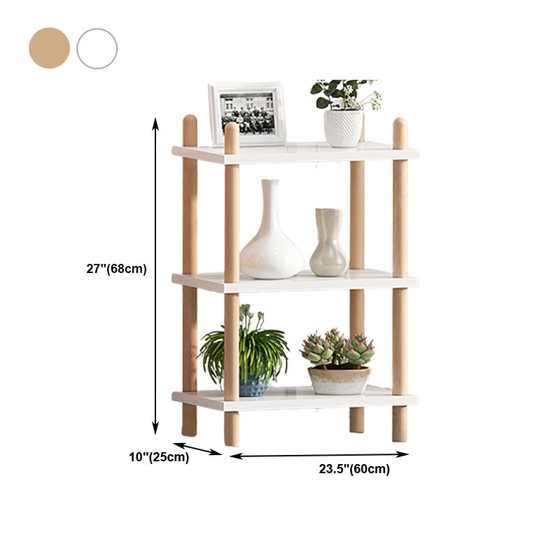 Modern Style Bookshelf Open Back Artificial Wood Bookcase for Office