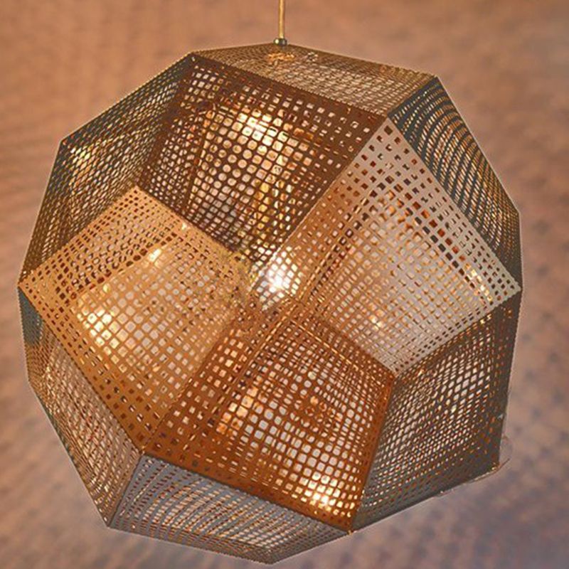 Faceed Globe Suspension Lighting Postmodern Metall 1-Bulb Restaurant Anhänger Licht