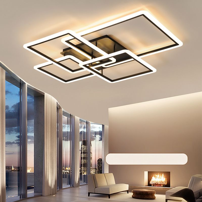 Plafonnier linéaire moderne à montage encastré, plafonnier Simple pour salle à manger