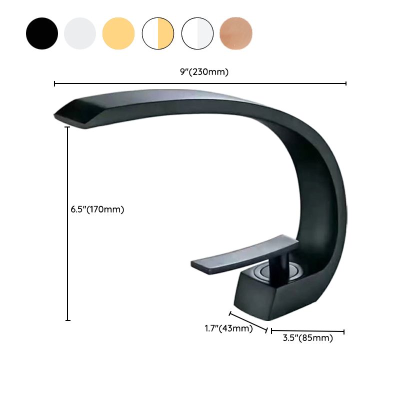 6.7 Inch High Basin Faucet Luxury 1 Hole Vanity Sink Faucet Cubic Bathroom Faucet