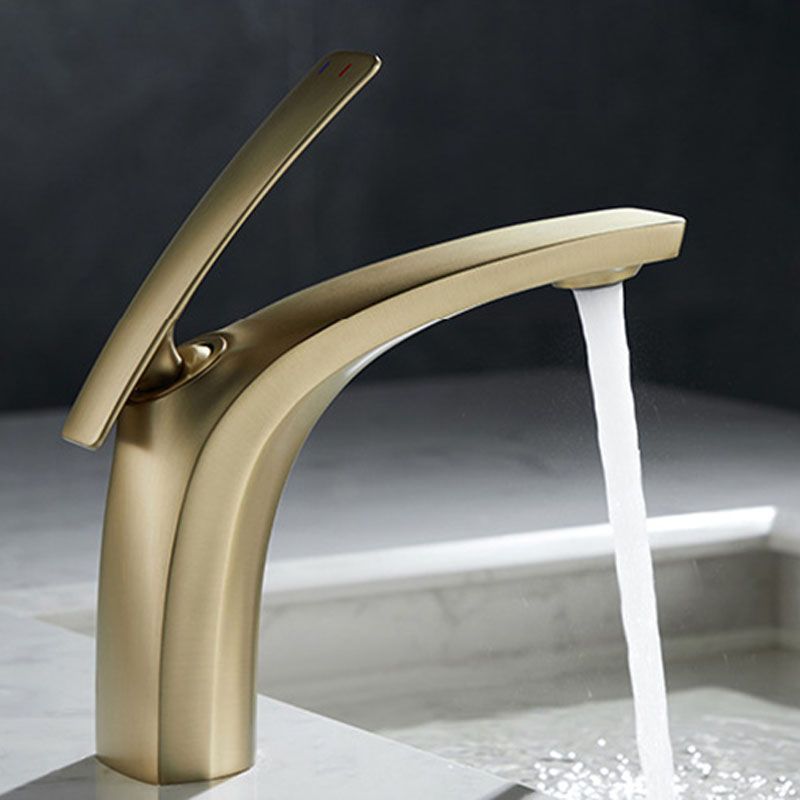 Modern Copper Vessel Faucet Lever Handles Low Arc Vessel Faucet for Bathroom
