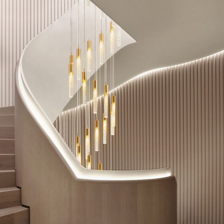 Column Hanging Light Fixtures Post-Modern Aluminum Ceiling Pendant for Living Room