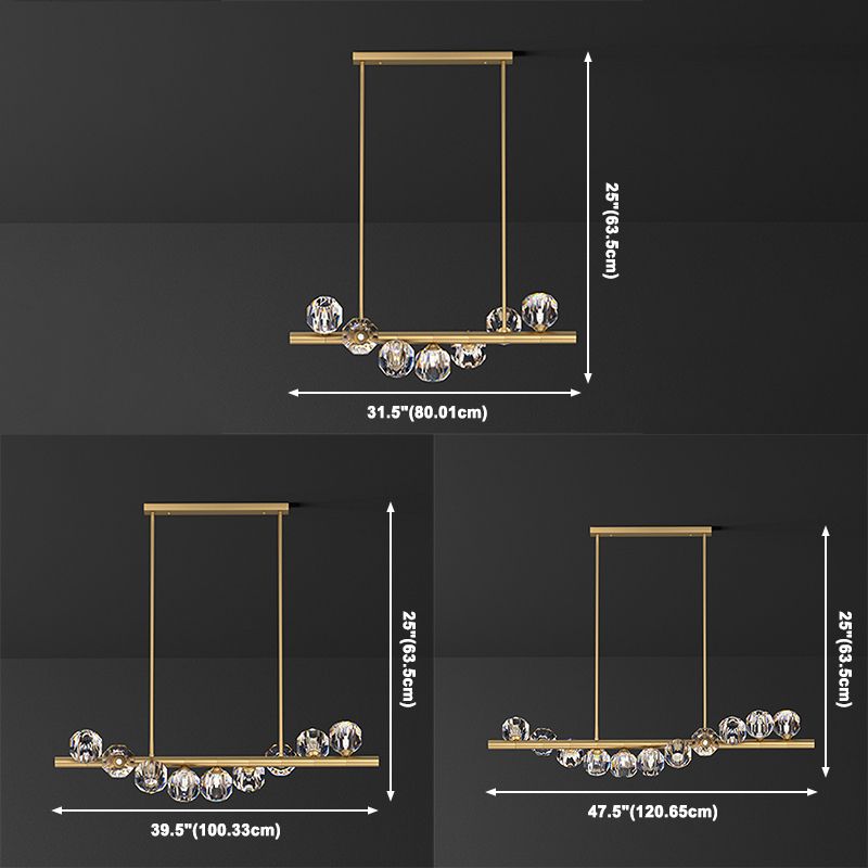 Metall Linear Island Light Contemporary Anhänger Beleuchtung für Kücheninsel