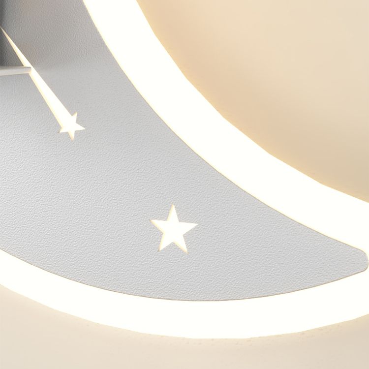 Cartoon LED Wall Light Astronaut and Moon Shaped Sconce Light for Kids Room