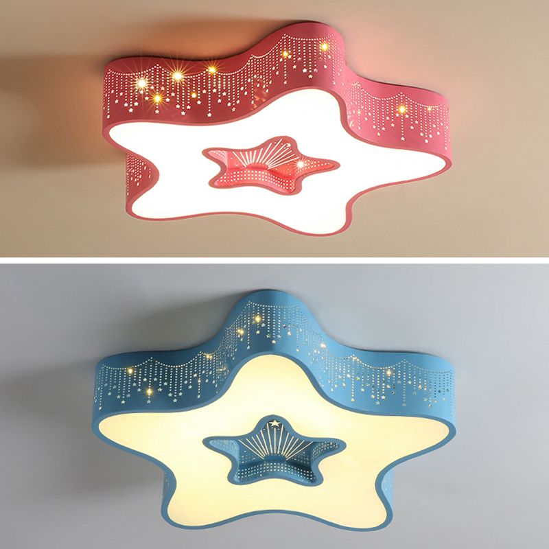 Star Flush-verlichtingsarmaturen Kinderacryl-plafondlamp voor kinderslaapkamer