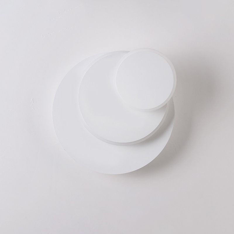 Lámpara de pared LED de estilo nórdico redondo de 3 capas 350 ° Luz de aplicador creativo de diseño creativo rotativo en blanco