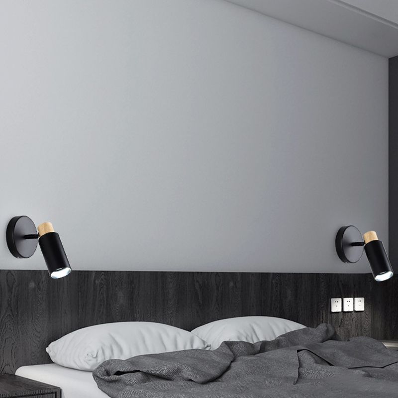 Half Cylinder Shape Sconce Light Fixture Metal Modern Style Wall Sconce Lighting