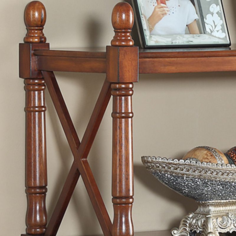 14" Wide Contemporary Shelf Bookcase Open Solid Wood Bookcase