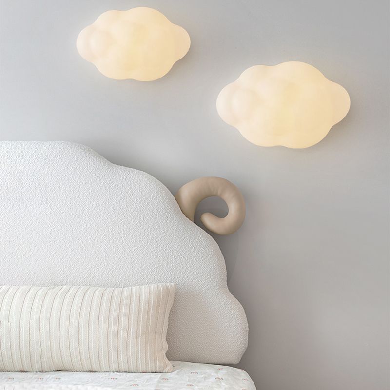 Cartoon Style Iron Wall Light Cloud Shape Wall Lamp for Children's Room
