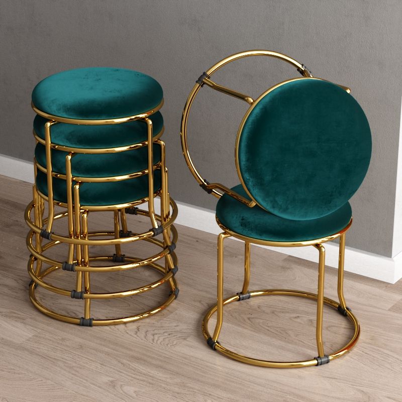 Fabric Standard Stool Modern Style Simple Household Round Stool