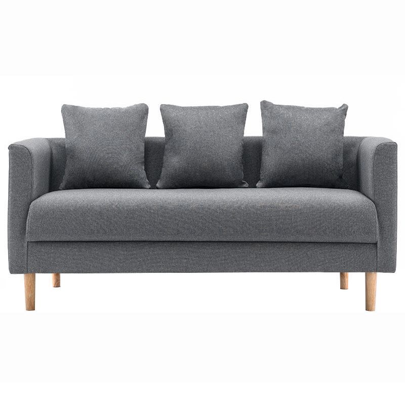 Linen Sofa Tuxedo Arm Tight Back 23.62" Wide Sofa for 3 people