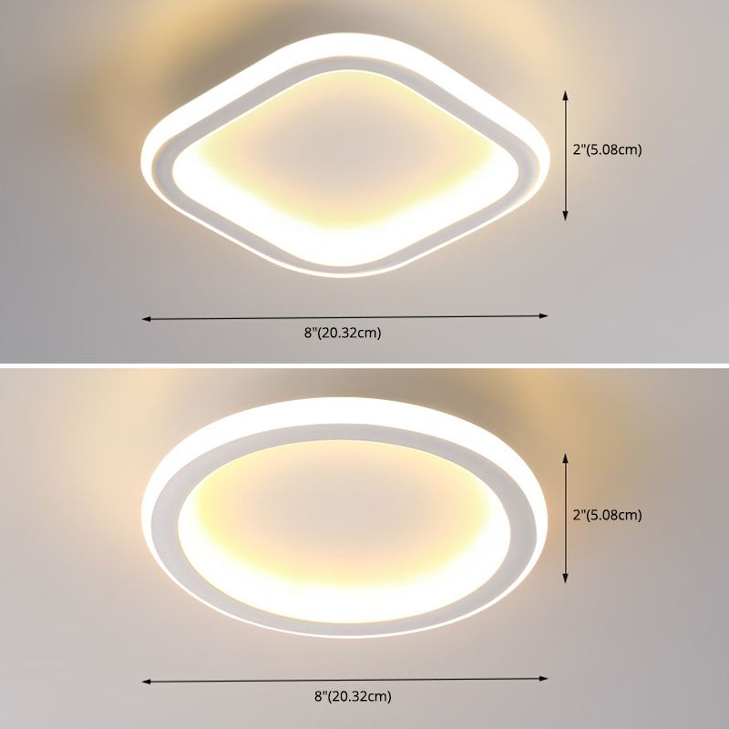 Ultra-Thin Flush Mount Ceiling Light Fixture Modern Minimalist Style Acrylic Flush Ceiling Lights