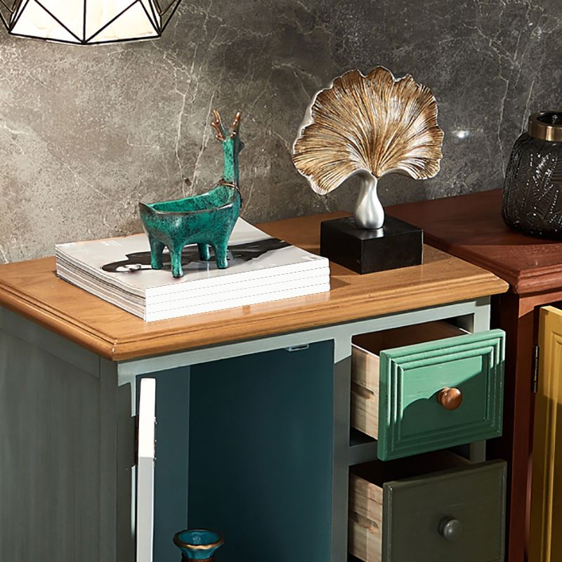 Wood Combo Dresser Traditional Style Vertical Chest for Bedroom