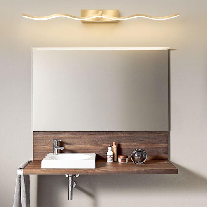 Linear Metal Vanity Wall Mount Lamp 1-Light Contemporary Wall Lighting Fixture