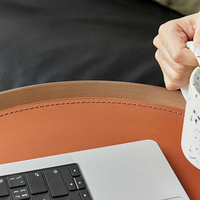 19.68" Wide Metal Side Table Round Tray Top Sofa Side Accent Table