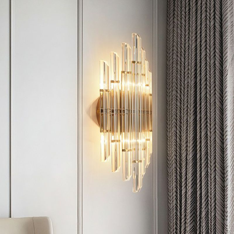 Light Minimalist di sconde murale di rombo K9 Strip Crystal soggiorno LED MOUNTED LAMPO