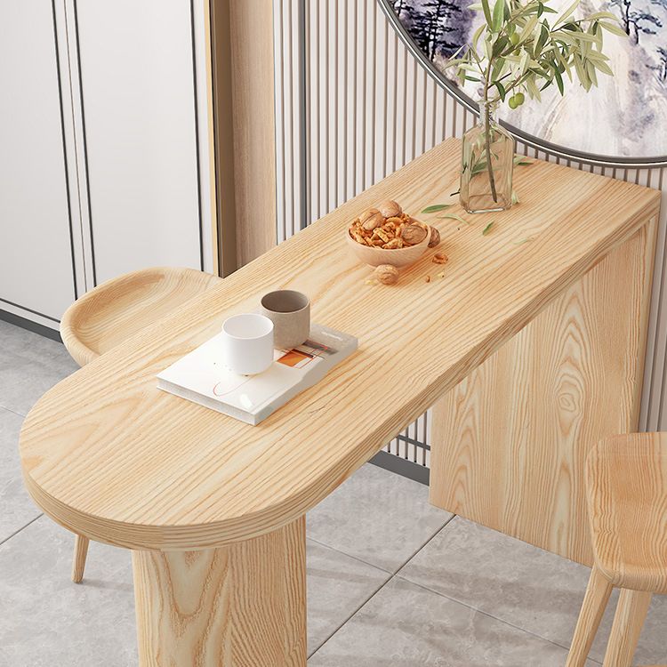 Industrial Style Wooden Bar Counter Table Dining Rectangle Table for Home