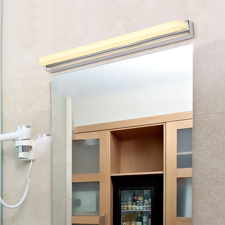 Modern Linear Vanity Wall Light Fixtures Metal 1 Light Wall Light Sconces