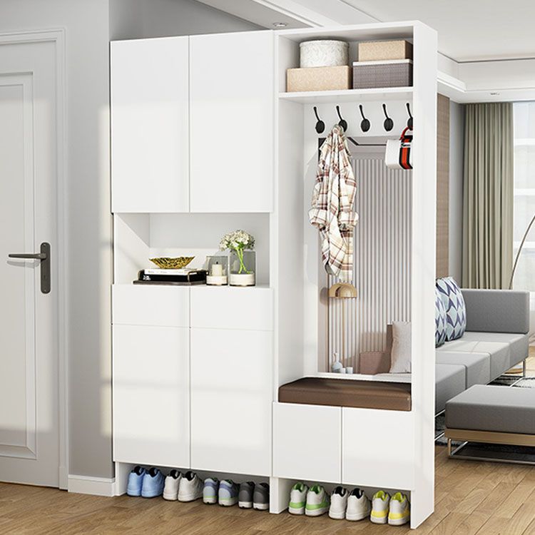 2- Drawer Wooden Contemporary Accent Cabinet with Doors and Shelves