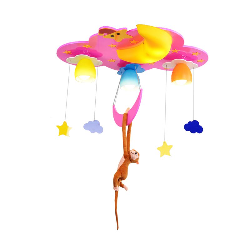 Luz colorida del soporte del ras de la vista nocturna con el accesorio de techo moderno del metal del dinero que cuelga para el adolescente