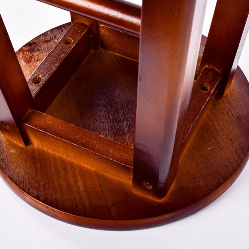 Taburete de bar moderno sin brazos con respaldo, taburete de bar de madera con asiento y pedal de madera