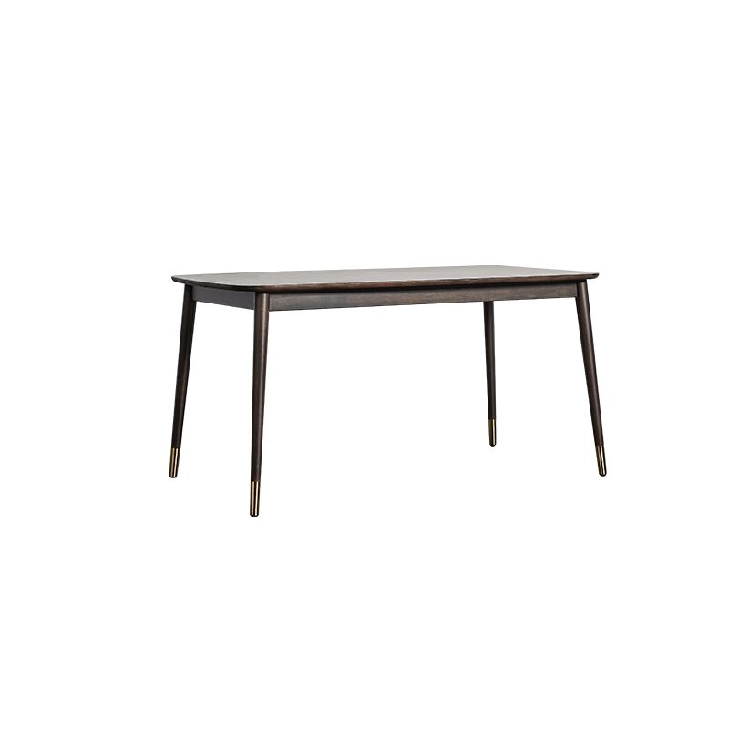 Traditionele luxe rechthoekige eettafel Rubberhouten eettafel met 4 poten