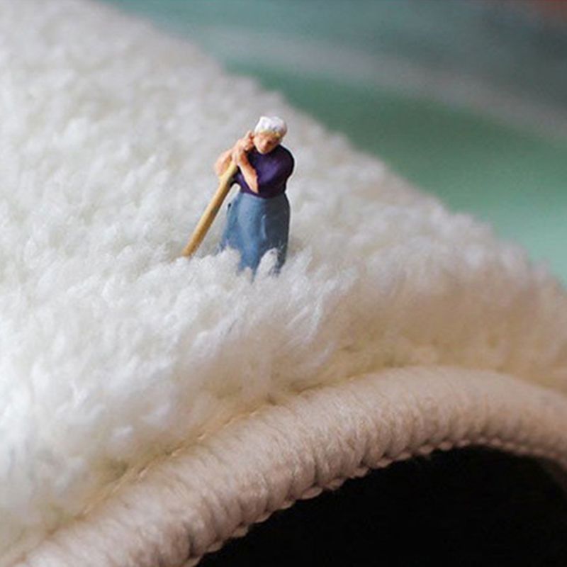 Geel kleurblok binnentapijt Polyester eenvoudig tapijt wasbaar tapijt voor woondecoratie