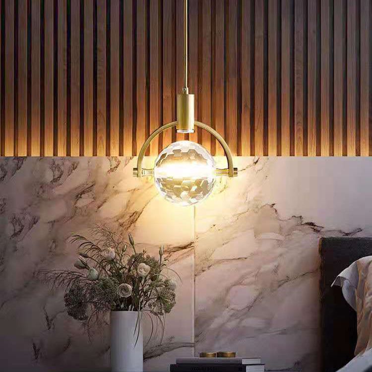 Moderne luxe stijl mini gesuspendeerde verlichting armatuur 1 lichte suspensie hanger met kristalschaduw