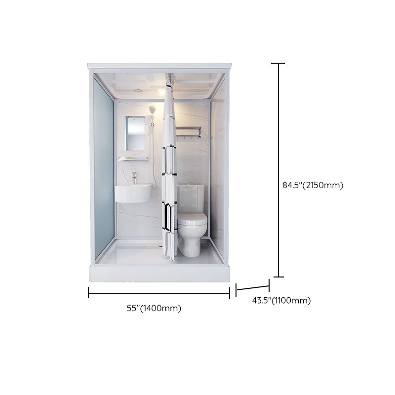 Rectangle Tempered Glass Shower Stall Clear Framed Shower Enclosure