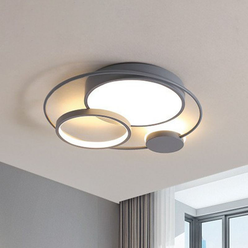 Acrylic Circular Flush Mount Lighting Minimalist LED Flush Mount Fixture for Bedroom