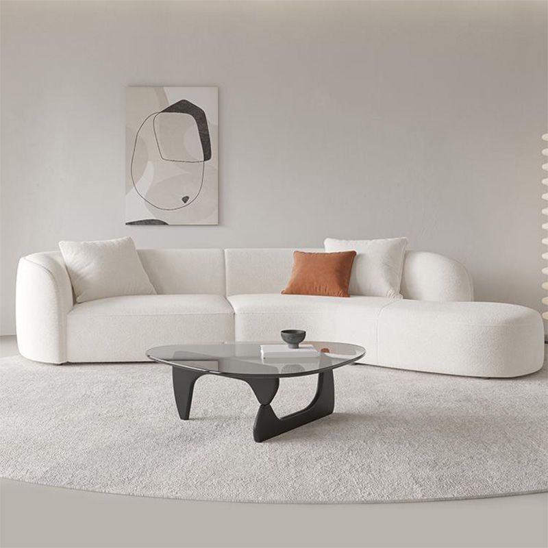 Tight Back Scandinavian Sectionals,27.5"H Wool One Arm Sectionals