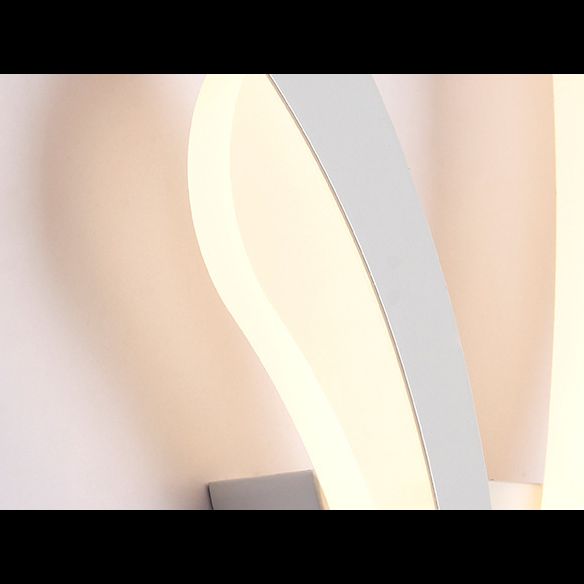 Simple V Shape Wall Lighting Ideas LED Acrylic Shade Wall Mount Light for Living Room Bedroom
