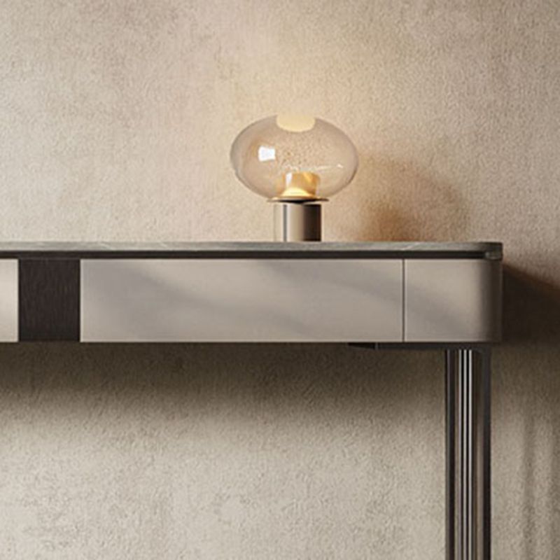 Rectangle Console Table Scratch Resistant with Stone Top for Hall