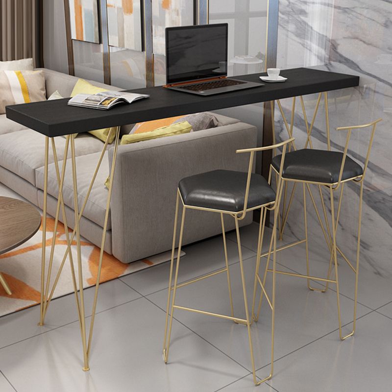 Modern Bar Height Table Solid Wood Top Bistro Table for Home Use