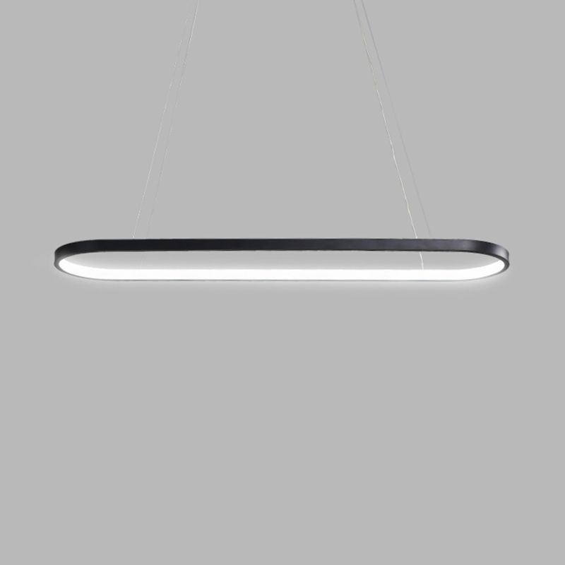 Contemporary Style Linear Shape Island Light Metal 1 Light Pendant Light Fixture