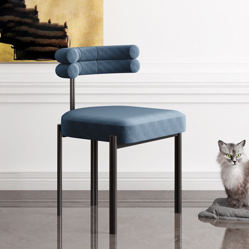 Contemporary Metal Indoor-Outdoor Room Chair Open Back Side Chair