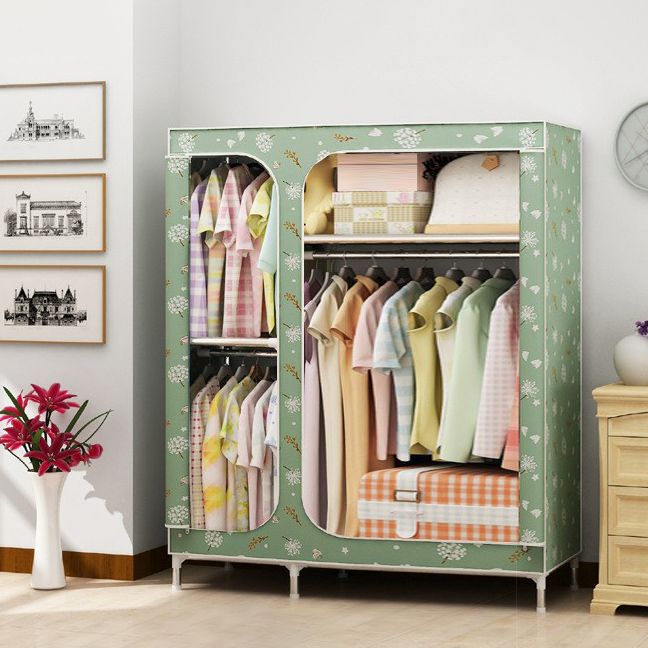 Contemporary Style Home Wardrobe Steel Wardrobe Closet with Shelves