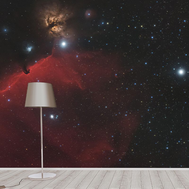 Universe Mural Wallpaper Sci-Fi Style Wall Covering for Sitting Room Decor