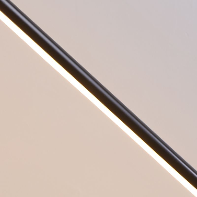 Metal Linear Shape Floor Lighting Modern 1-Light Floor Mounted Light Fixture