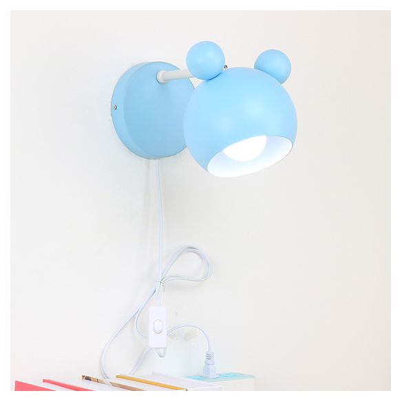 Lampada montata sul cerchio moderno in stile metallo a parete 1 illuminazione a parete leggera per camera da letto