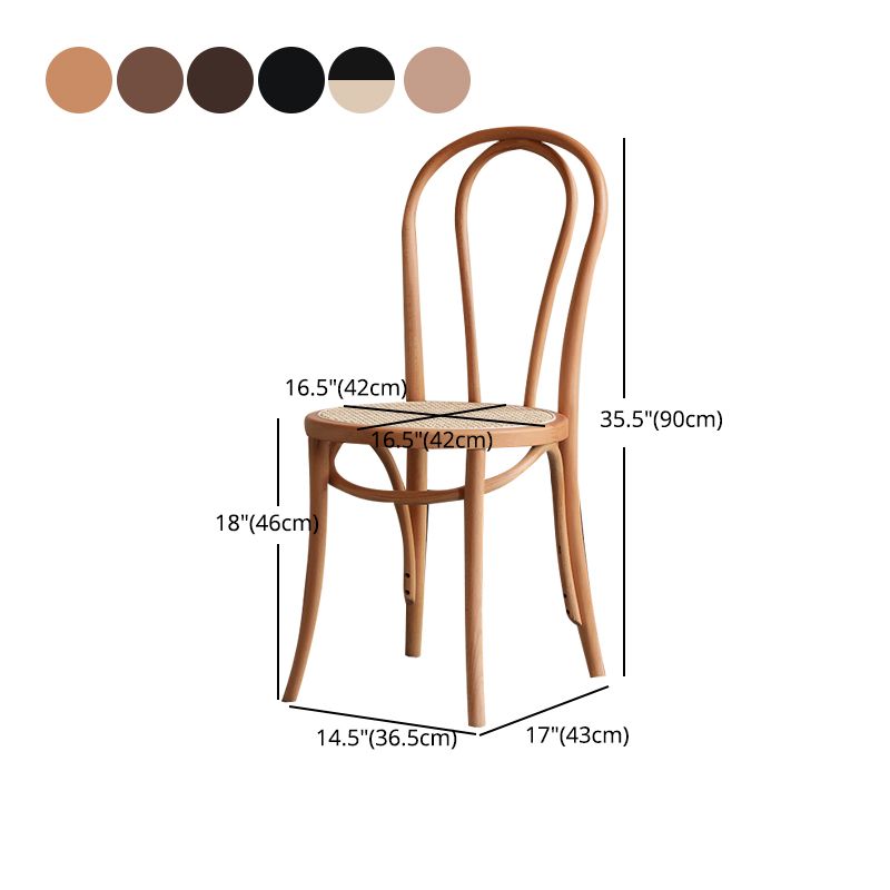 Silla lateral trasera Windsor de estilo escandinavo para sillas de comedor de madera para el hogar