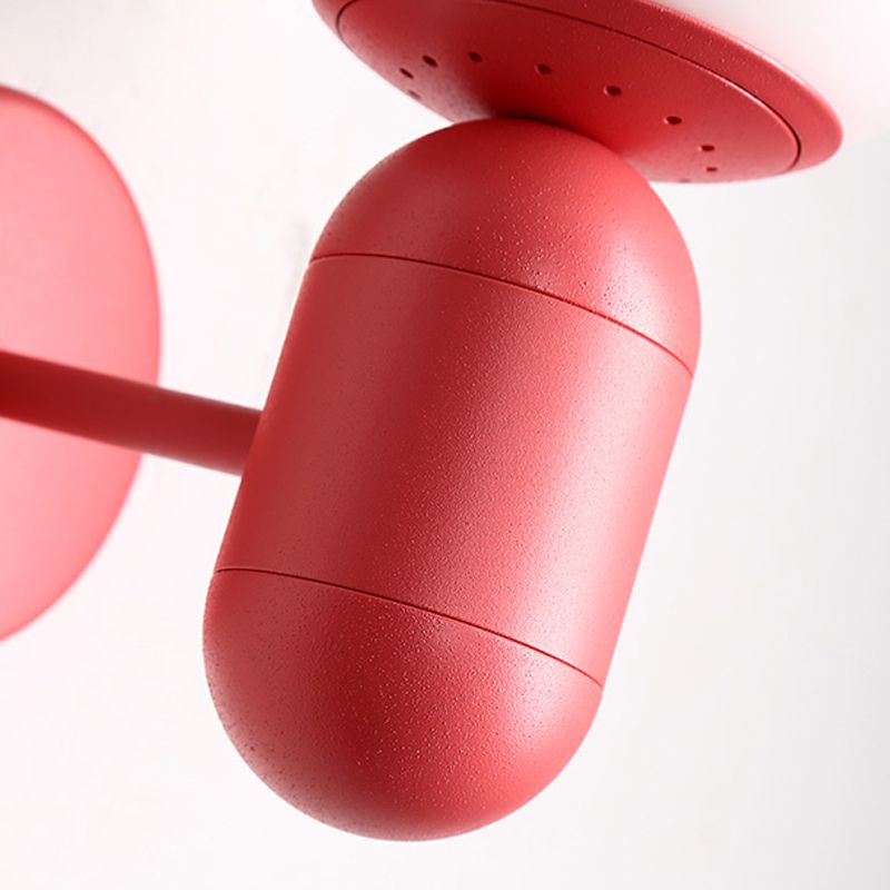 Metalen capsule SCONCE LICHT MET GLOBE TADE HALLWAY FOYER 1 Lichte macaron -stijl wandlamp